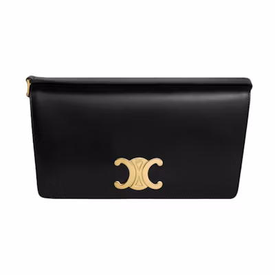 Celine Trapeze Triomphe Shoulder Bag Black