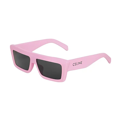 CELINE Trendy Rectangular Sunglasses Pink Unisex Couple Edition. 4S214CPLB24LP