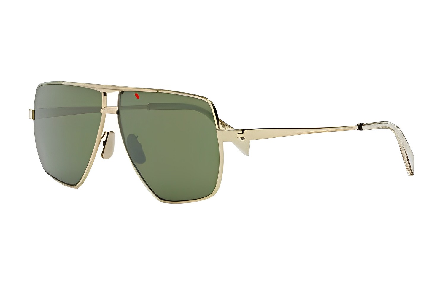 CELINE Trendy Unisex Alloy Frame Irregular Green Sunglasses CL40246U-Y30N