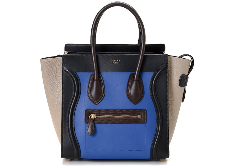 Celine Tricolor Luggage Micro Blue