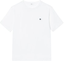 CELINE Triomphe Kaos Putih Longgar Crew Neck Solid 2X04I671Q-01OB Order CELINE Triomphe Kaos Putih Longgar Crew Neck Solid 2X04I671Q-01OB