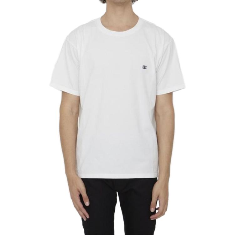 Details for CELINE Triomphe Kaos Putih Longgar Crew Neck Solid 2X04I671Q-01OB