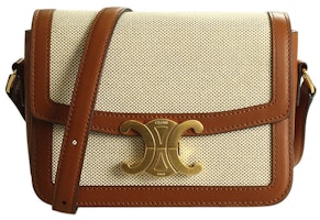 Celine Triomphe Bag Canvas Tan/Brown Celine Triomphe Bag Canvas Tan/Brown