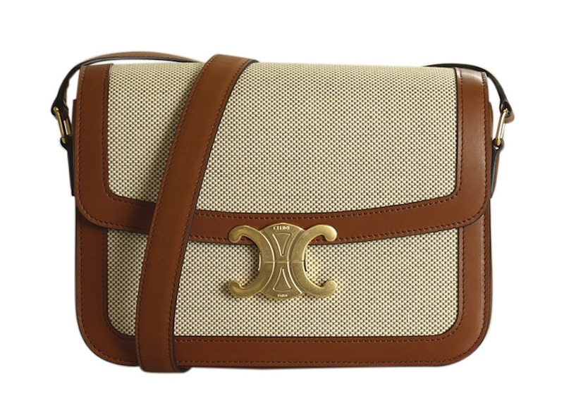 Celine Triomphe Bag Medium Canvas Tan/Brown