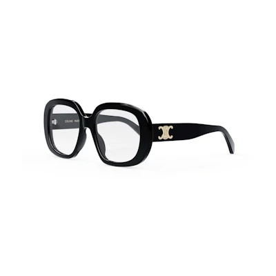 CELINE TRIOMPHE Classic Shiny Square Optical Glasses Unisex Black CL50106I-001