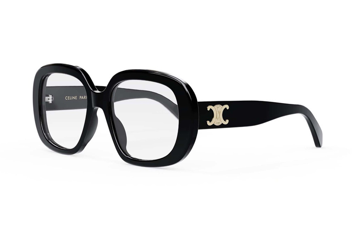 CELINE TRIOMPHE Classic Shiny Square Optical Glasses Unisex Black CL50106I-001 圖 2