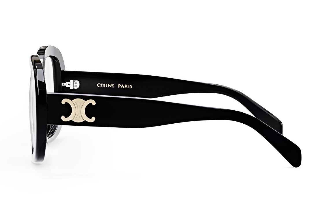 CELINE TRIOMPHE Classic Shiny Square Optical Glasses Unisex Black CL50106I-001 圖 4