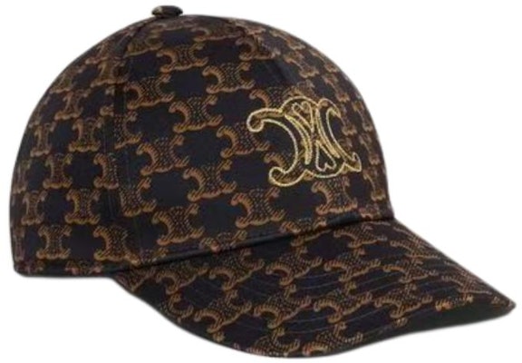 CELINE Triomphe Monogram Heart Embroidered Cotton Cap Brown Unisex Couples. 2AUF2731O.19MA Lookbook CELINE Triomphe Monogram Heart Embroidered Cotton Cap Brown Unisex Couples. 2AUF2731O.19MA