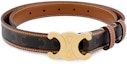 Order CELINE Triomphe Monogram Leather Canvas Belt Unisex Brown 2.5cm 45B422AES-04LU