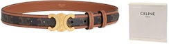 Lookbook CELINE Triomphe Monogram Leather Canvas Belt Unisex Brown 2.5cm 45B422AES-04LU