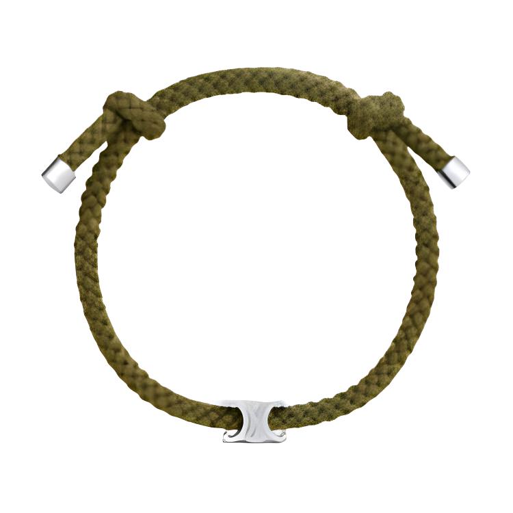 CELINE Triomphe Resin Brass Letter Engraved Bracelet Green  Accessories. 461BB6ACB.15KV 圖 2