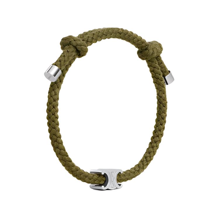 CELINE Triomphe Resin Brass Letter Engraved Bracelet Green  Accessories. 461BB6ACB.15KV 圖 3
