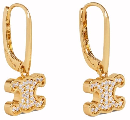 赛琳凯旋门镀金水晶黄铜耳环 Order 赛琳凯旋门镀金水晶黄铜耳环