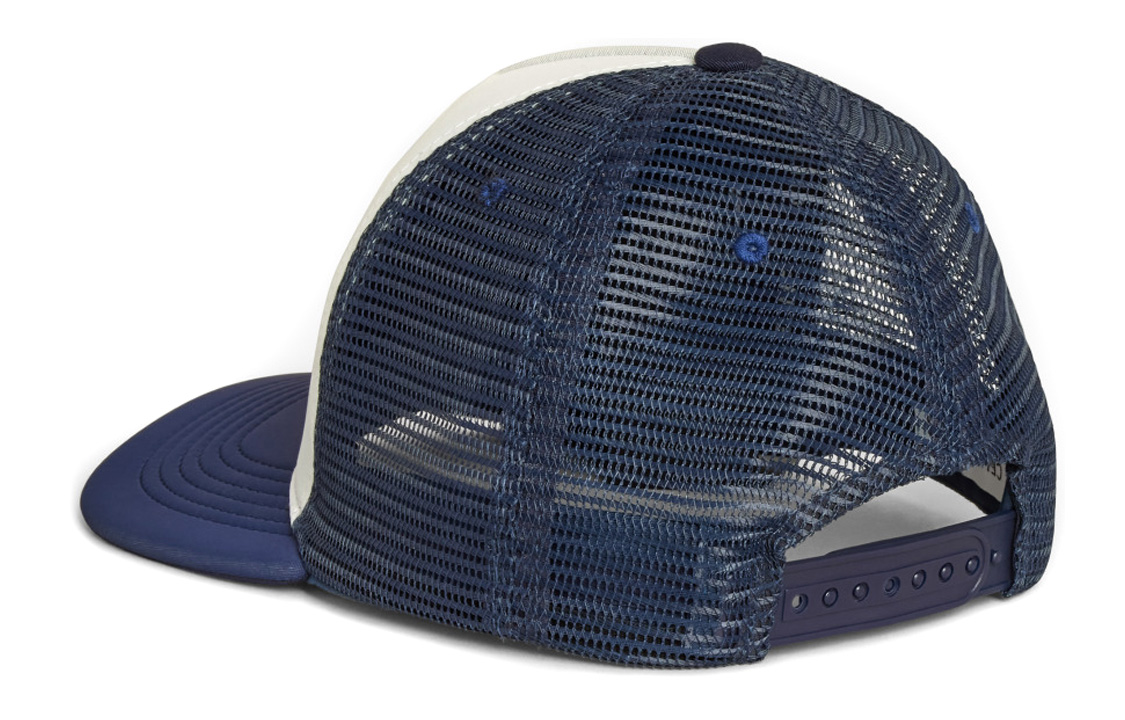 Purchase CELINE Triomphe Scuba Mesh Baseball Cap White/Navy Blue. 2AUM4293R-01WN