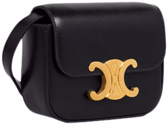 celine-triomphe-shoulder-bag-mini-black