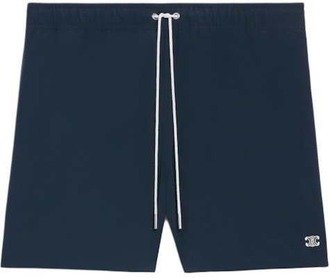 CELINE Triomphe Solid Drawstring Swim Trunks Navy Blue Swimwear. 2Z732519U-07MR Buy CELINE Triomphe Solid Drawstring Swim Trunks Navy Blue Swimwear. 2Z732519U-07MR