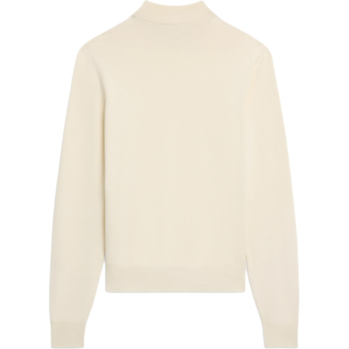 Lookbook Jersey Alto Cuello CELINE Triomphe SS25 Logo Bordado Blanco Roto. RY0010ZOZ-01OW