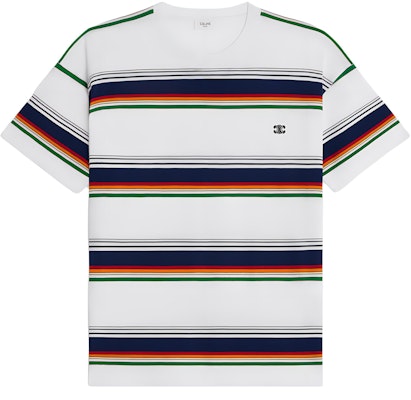 セリーヌ トリオンフ ストライプロゴ ラウンドネック 半袖Tシャツ マルチカラー メンズ 2X04I807M-01MU Buy セリーヌ トリオンフ ストライプロゴ ラウンドネック 半袖Tシャツ マルチカラー メンズ 2X04I807M-01MU