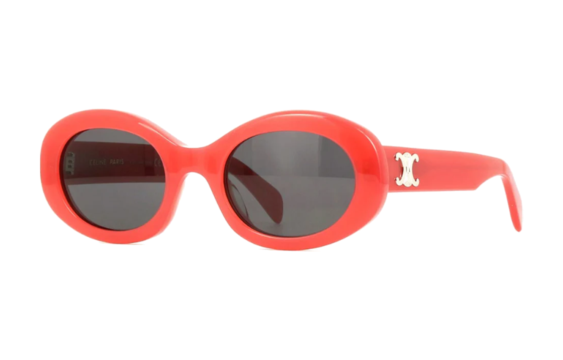 CELINE Triomphe Unisex Irregular Sunglasses with Unique Acetate Frame Design. CL40194U-66A