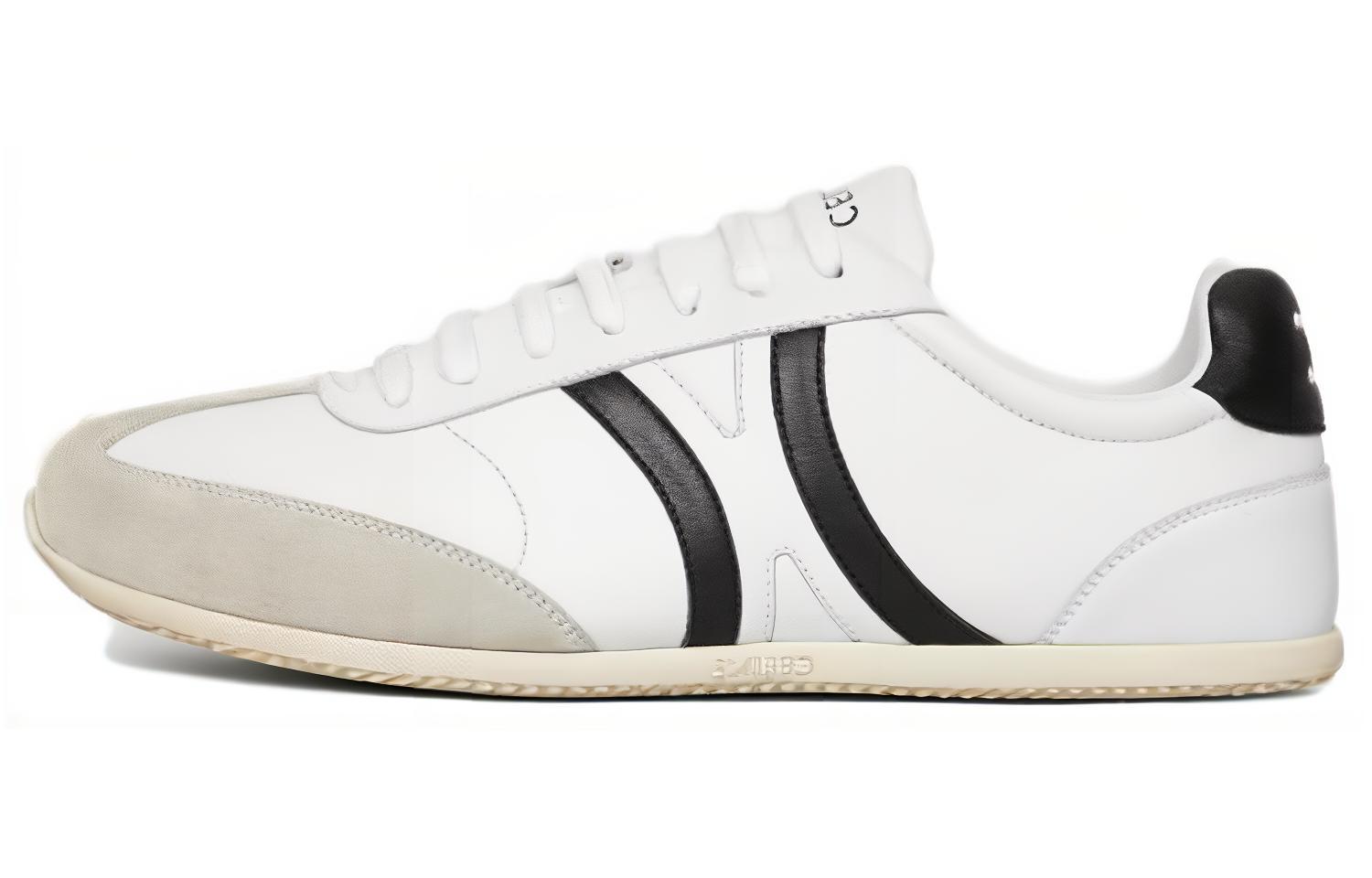 CELINE Triomphe White Leather Low-Top Casual Sneakers for Men. 359084407C.00AW
