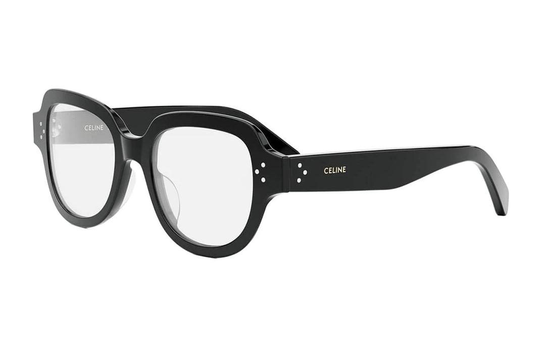 Order Kacamata Optik Oval Hitam Unisex CELINE, Desain Minimalis. CL50141U001