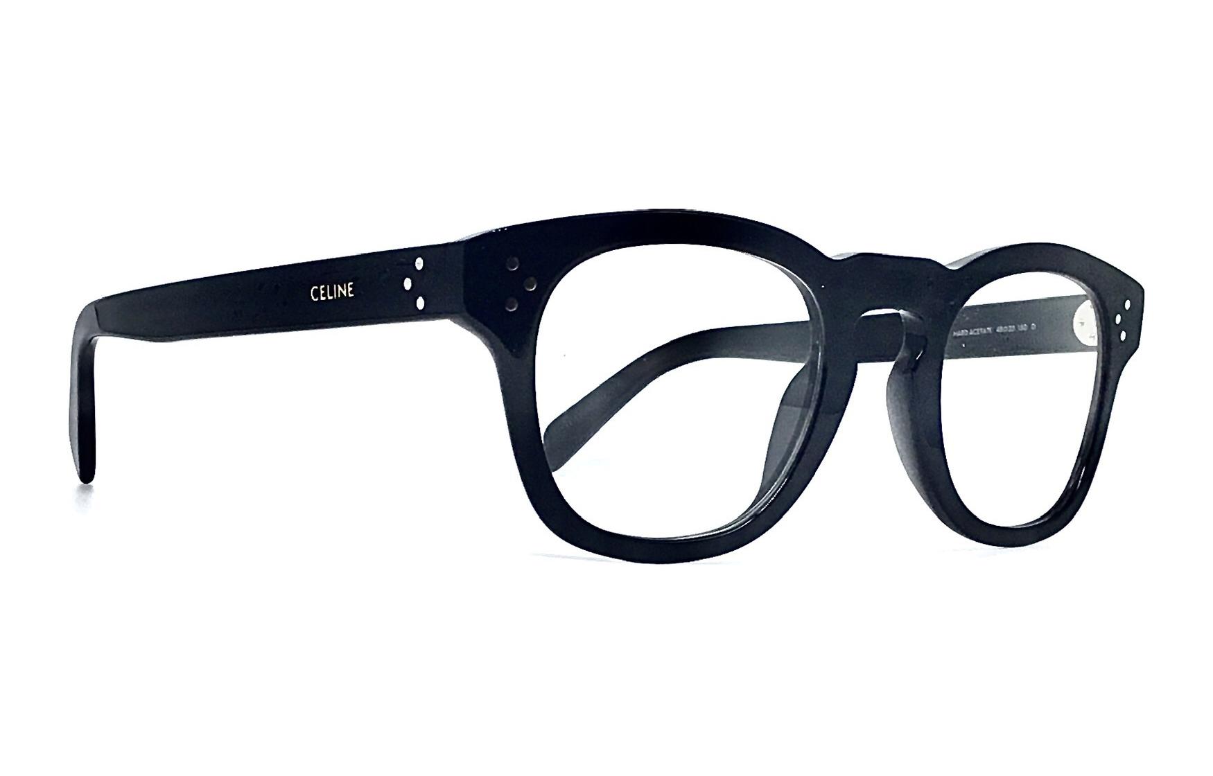 Shop Kacamata Optik Oval Hitam Unisex CELINE, Desain Minimalis. CL50141U001