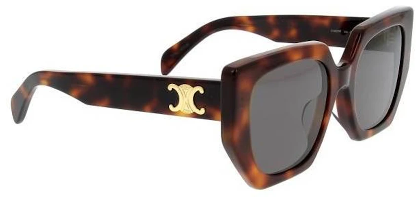 CELINE Unisex Brown Irregular Acetate Sunglasses with Side Pattern Design CL40239F53A Order CELINE Unisex Brown Irregular Acetate Sunglasses with Side Pattern Design CL40239F53A