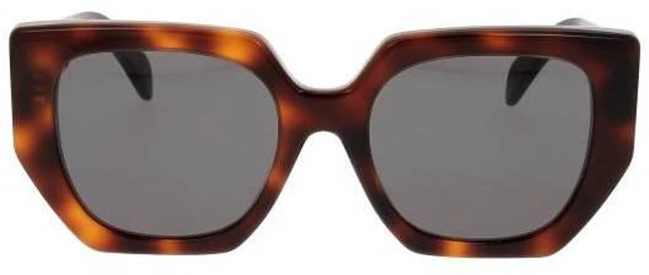 CELINE Unisex Brown Irregular Acetate Sunglasses with Side Pattern Design CL40239F53A Lookbook CELINE Unisex Brown Irregular Acetate Sunglasses with Side Pattern Design CL40239F53A