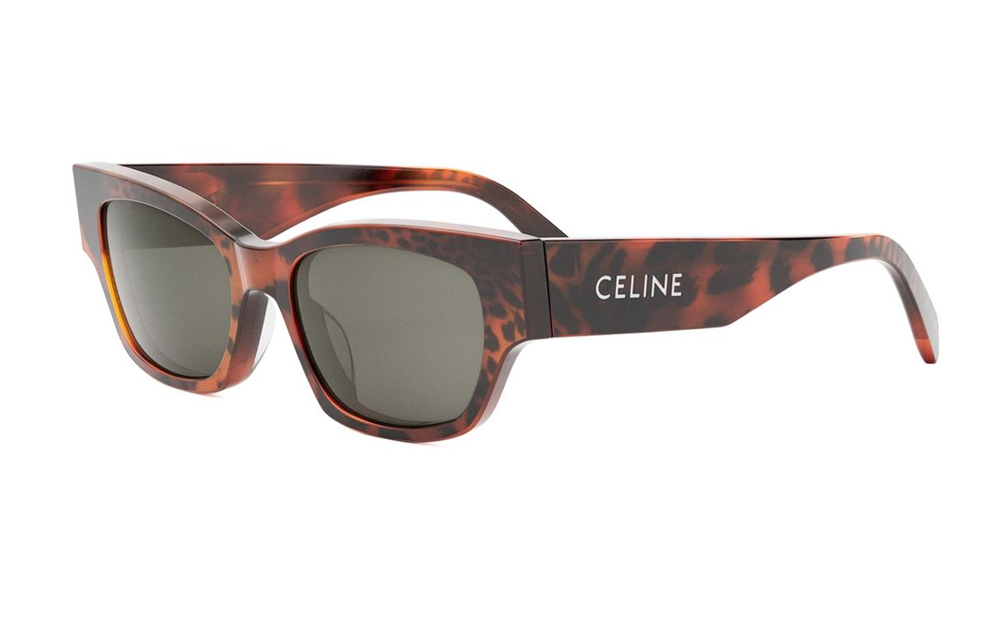CELINE Unisex Brown Irregular Sunglasses with Logo Detail on Temple. CL40197U99a