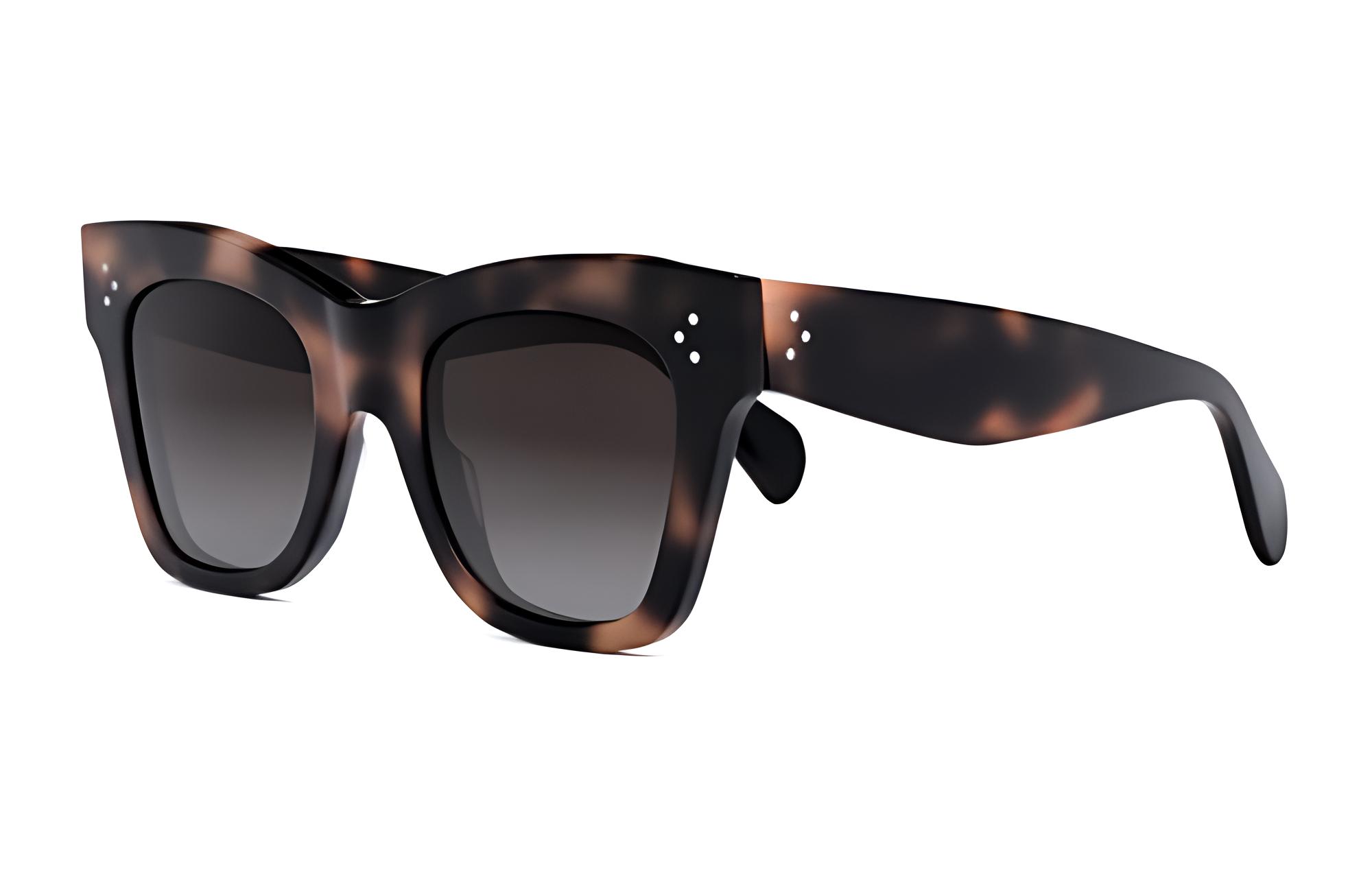 CELINE Unisex Irregular Acetate Brown Sunglasses Stylish Design CL4004IN55K