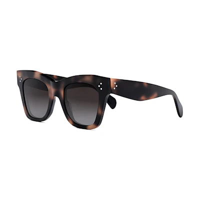 CELINE Unisex Irregular Acetate Brown Sunglasses Stylish Design CL4004IN55K