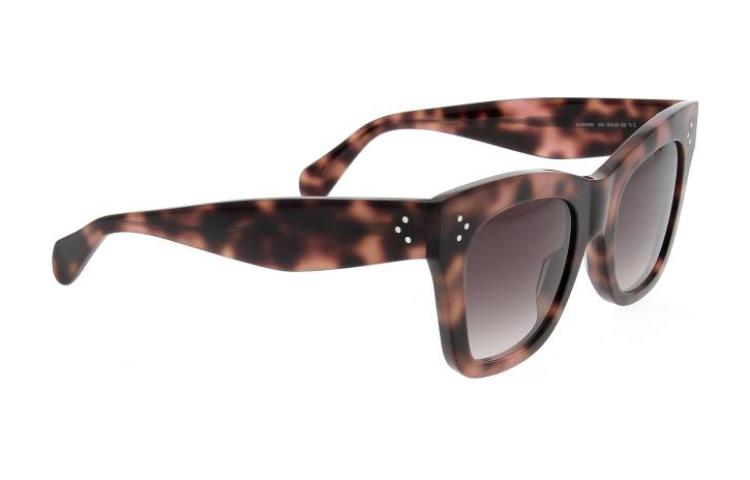 Shop CELINE Kacamata Unisex Acetate Coklat Desain Stylish CL4004IN55K