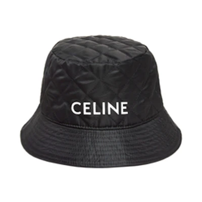 CELINE Unisex Twill Nylon Comfortable Bucket Hat. 2AUB0930C-38NO