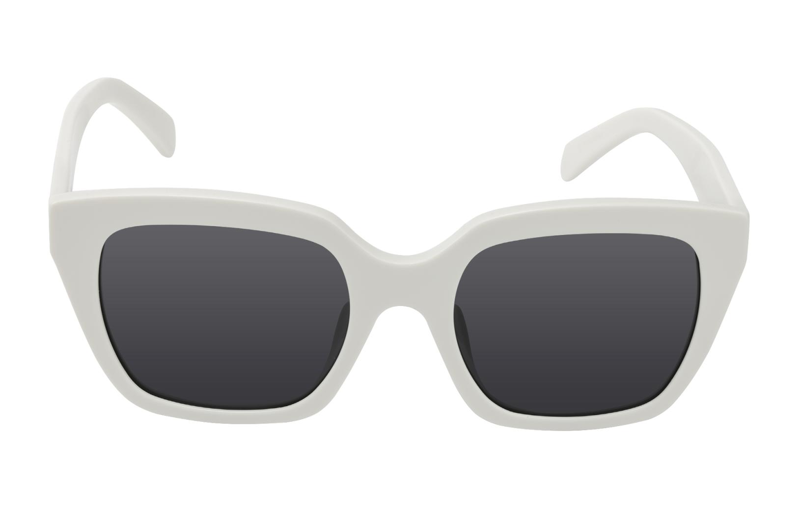 Lookbook CELINE 男女通用白色太阳眼镜 - 优雅时尚, 不规则形状, 可配光片。 CL40198F25A