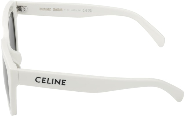 CELINE 男女通用白色太阳眼镜 - 优雅时尚, 不规则形状, 可配光片。 CL40198F25A Shop CELINE 男女通用白色太阳眼镜 - 优雅时尚, 不规则形状, 可配光片。 CL40198F25A