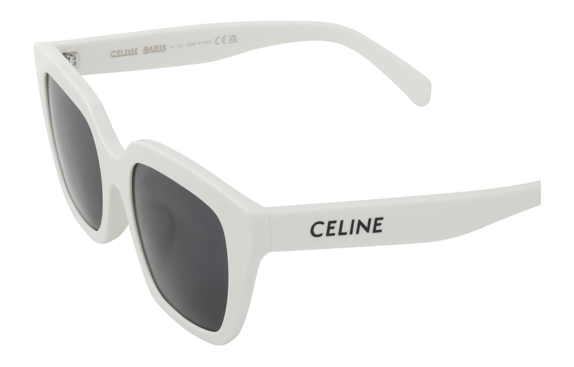 Purchase CELINE 男女通用白色太阳眼镜 - 优雅时尚, 不规则形状, 可配光片。 CL40198F25A