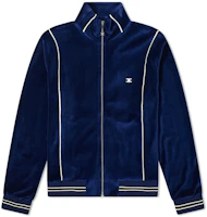 Celine Velour Logo Zip-Up Plain Track Jacket Blue () 2Y146679I-07BL Celine Velour Logo Zip-Up Plain Track Jacket Blue () 2Y146679I-07BL