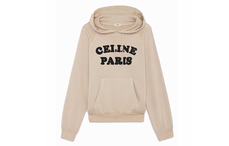 Celine Velvet Wool Hoodie Ivory White 2Y140607F-01IK