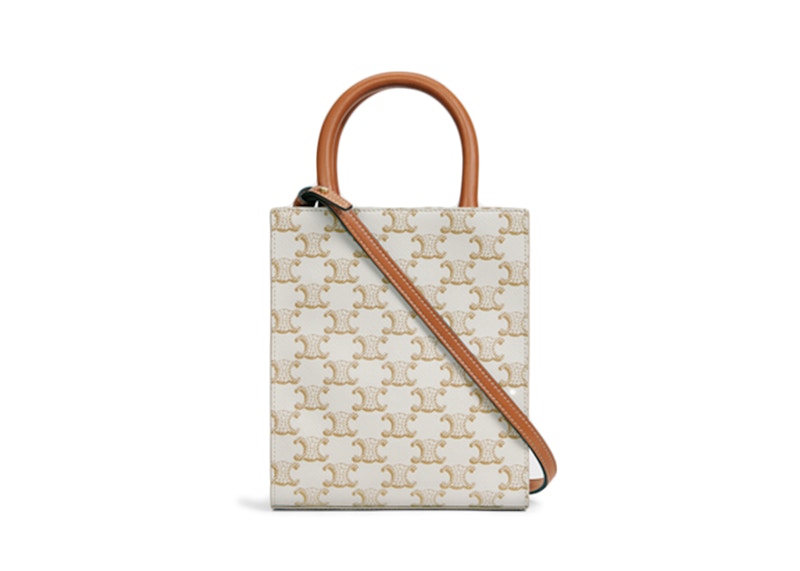 Order Celine Cabas Vertical Triomphe Mini Blanco