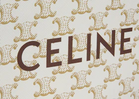 Lookbook Celine Triomphe 迷你白色直式手提包
