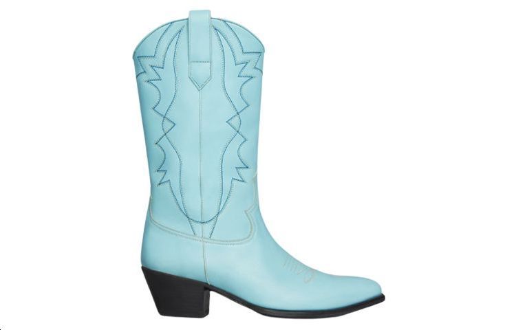 Order CELINE But Western Tinggi 'Kulit Biru Berkilat' 346073579C.07BU