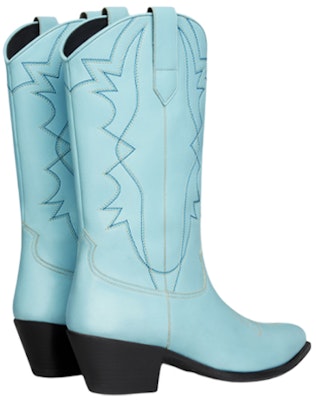 CELINE Sepatu Boot Tinggi Barat 'Kulit Biru Mengilap' 346073579C.07BU Shop CELINE Sepatu Boot Tinggi Barat 'Kulit Biru Mengilap' 346073579C.07BU