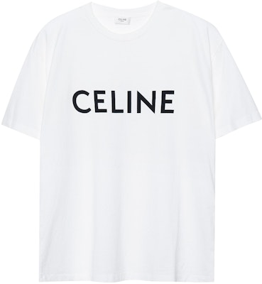 CELINE White Letter Print Crew Neck Short Sleeve T-Shirt 2X681501F-01CC Order CELINE White Letter Print Crew Neck Short Sleeve T-Shirt 2X681501F-01CC