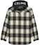 Lookbook CELINE Wool Checkered Hoodie Jacket Off-White. 2W410001O-01KC