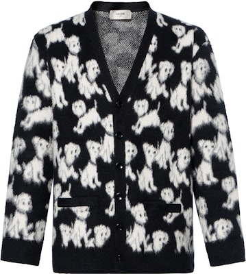 CELINE x エイミー・ドリアン SS22 アニマルジャカードニットセーター Vネック ブラック 2A51W531Q-38NO Buy CELINE x エイミー・ドリアン SS22 アニマルジャカードニットセーター Vネック ブラック 2A51W531Q-38NO