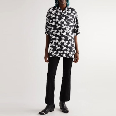 CELINE x AMY DORIAN SS22 Dog Print Short Sleeve Shirt Black Fashion. 2C717307Q-38CE Sizing CELINE x AMY DORIAN SS22 Dog Print Short Sleeve Shirt Black Fashion. 2C717307Q-38CE