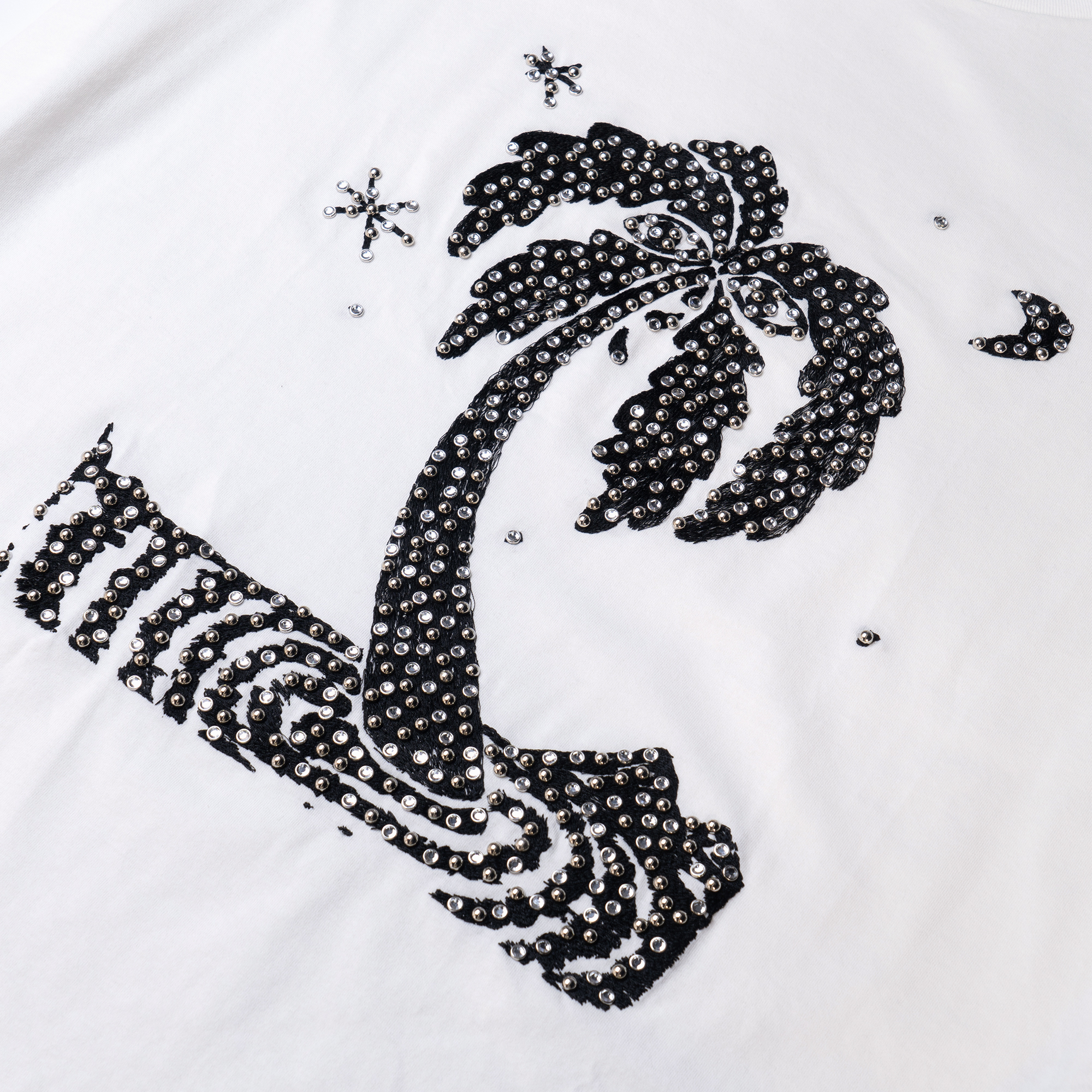 CELINE Ed Broner FW22 Palm Tree Diamond Cotton Tee White  T-Shirt. 2X48C671Q-01EA 圖 7