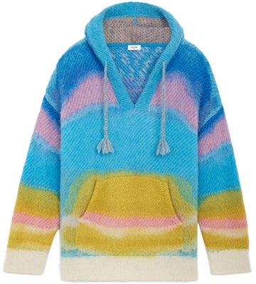 CELINE x Marcelo Lavin SS22 Colorblock Knit Hoodie Blue Sweater. 2A20W501Q-07BY Buy CELINE x Marcelo Lavin SS22 Colorblock Knit Hoodie Blue Sweater. 2A20W501Q-07BY