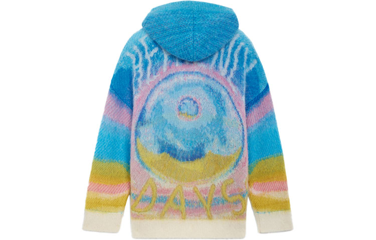 Lookbook CELINE x Marcelo Lavin SS22 Colorblock Knit Hoodie Blue  Sweater. 2A20W501Q-07BY