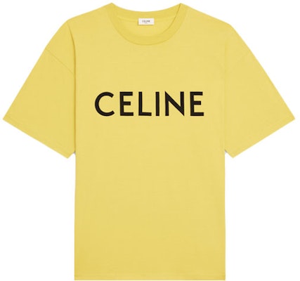 CELINE Kaos Kuning Longgar dengan Logo Huruf. 2X681501F-11VB Buy CELINE Kaos Kuning Longgar dengan Logo Huruf. 2X681501F-11VB